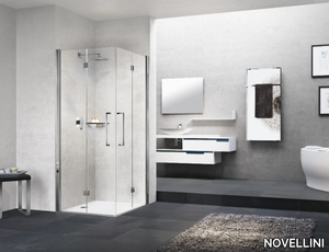 YOUNG 2GS - Corner shower cabin with folding door _ NOVELLINI