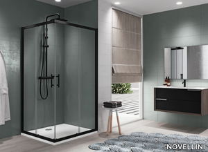 ZEPHYROS A - Corner shower cabin with sliding door _ NOVELLINI