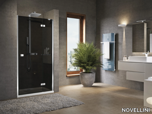 BRERA G - Niche shower cabin with hinged door _ NOVELLINI