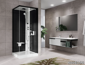 GLAX 2 2.0 G+F - Multifunction corner shower cabin _ NOVELLINI