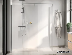 GIADA H+H KIT EDGE - Aluminum and tempered glass shower panel _ NOVELLINI