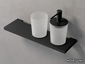 FRAME - Shelf with glass holder and soap dispenser _ NOVELLINI