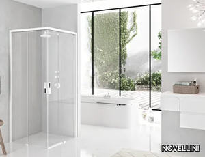 OPERA A - Corner shower cabin with sliding door _ NOVELLINI