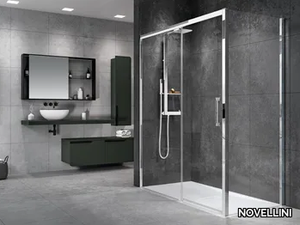 ROSE ROSSE F - Corner shower cabin with sliding door _ NOVELLINI