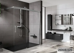 ROSE ROSSE PHB - Corner shower cabin with sliding door _ NOVELLINI