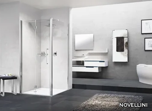 YOUNG 1BS - Corner shower cabin with folding door _ NOVELLINI