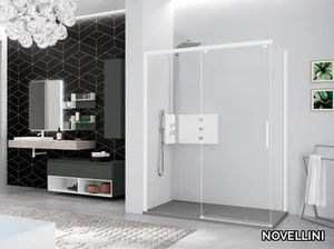 KUADRA 2.0 PH+FH - Corner shower cabin with sliding door _ NOVELLINI