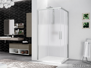 KUADRA 2.0 2PH - Corner shower cabin with sliding door _ NOVELLINI