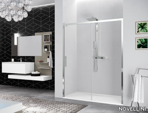 KUADRA 2.0 AH - Niche shower cabin with sliding door _ NOVELLINI