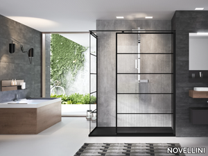 KUADRA H SQUARES/STRIPES - Shower panel _ NOVELLINI