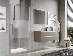 YOUNG PLUS 1B - Niche shower cabin with hinged door _ NOVELLINI
