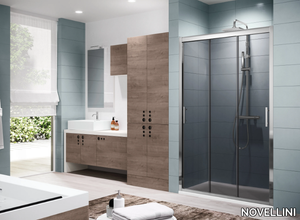 ZEPHYROS 3P - Niche shower cabin with hinged door _ NOVELLINI