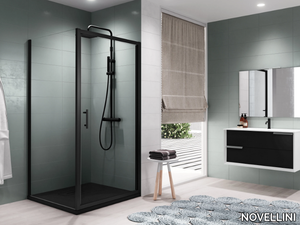 ZEPHYROS G - Corner shower cabin with hinged door _ NOVELLINI