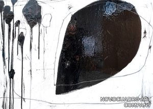BLACK DROPS II - Canvas Painting _ NOVOCUADRO ART COMPANY
