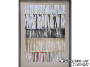 RITMO ROJO - AZUL I - Paper Painting _ NOVOCUADRO ART COMPANY