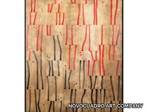 Sincronía en rojo - Wooden Painting _ NOVOCUADRO ART COMPANY