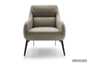 DIA - Fabric easy chair with armrests _ NICOLINE