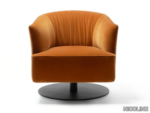 DIGA SWIVEL - Swivel armchair with armrests _ NICOLINE