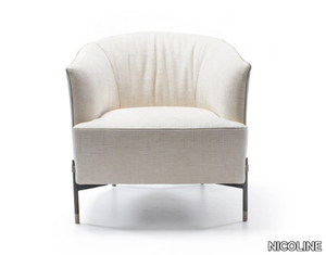 DIGA - Fabric easy chair with armrests _ NICOLINE