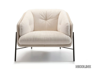 FASHION - Fabric easy chair with armrests _ NICOLINE