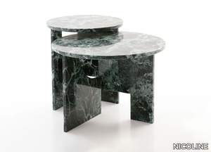 MONDRIAN - Round marble coffee table _ NICOLINE