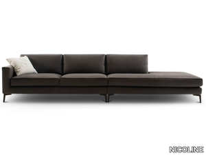 NAUSICAA - 3 seater leather sofa _ NICOLINE