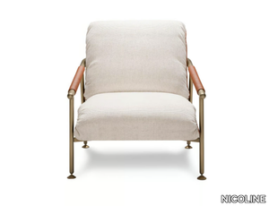 NICOLE - Fabric easy chair with armrests _ NICOLINE