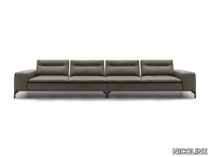 PACIFIC SQUARE - 4 seater leather sofa _ NICOLINE