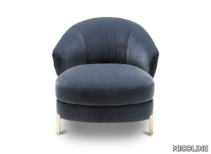 PROUST - Fabric armchair with armrests _ NICOLINE