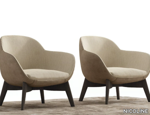 GHIRLA - Fabric armchair with armrests _ NICOLINE