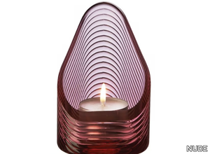 MIST VOTIVE DUSTY ROSE - Crystal candle holder _ NUDE