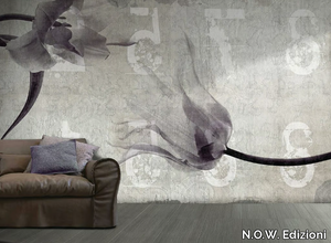 CANVAS / FLOWER IN LOVE - Vinyl or fyber glass wallpaper _ N.O.W. Edizioni