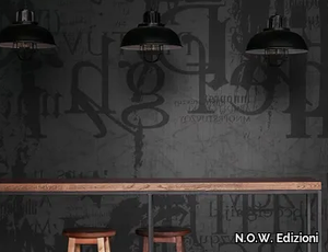 GRUNGE TYPO TYPO - Washable panoramic glass-fibre wallpaper _ N.O.W. Edizioni