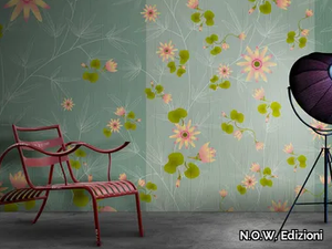 FLORA & FAUNA / AQUA LILIUM - Vinyl or fyber glass wallpaper _ N.O.W. Edizioni