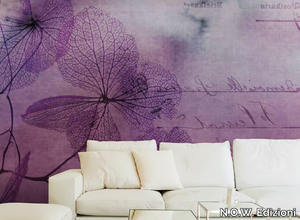 FLOWERS WATERCOLOR - Vinyl or fyber glass wallpaper _ N.O.W. Edizioni