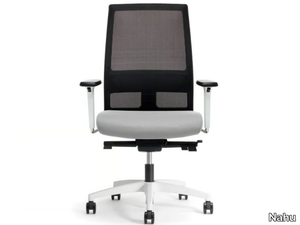 OMNIA WHITE 01 - Swivel office chair with armrests _ Nahu