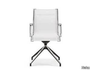 AALBORG AIR 04 - Trestle-based swivel mesh chair _ Nahu