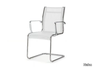 AALBORG AIR 03 - Cantilever mesh chair with armrests _ Nahu