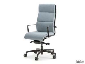 AALBORG SOFT 01 BK - High-back swivel executive chair with 5-spoke base _ Nahu