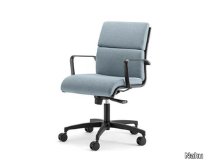 AALBORG SOFT 02 BK - Swivel executive chair with armrests with 5-spoke base _ Nahu