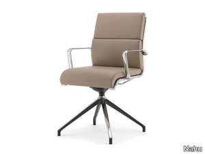 AALBORG SOFT 04 - Trestle-based swivel chair with armrests _ Nahu