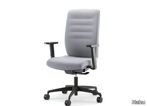 AVA 01 - Swivel fabric office chair with armrests with 5-Spoke base _ Nahu