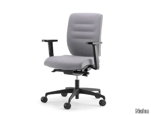 AVA 02 - Swivel fabric office chair with 5-Spoke base with armrests _ Nahu