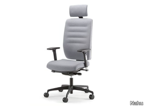 AVA H24 01 PT - Swivel fabric office chair with 5-Spoke base with armrests _ Nahu