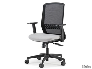 HALLEY 01 - Swivel mesh office chair with 5-Spoke base with armrests _ Nahu