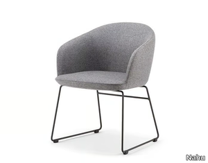 MILOS 04 - Sled base chair with armrests _ Nahu