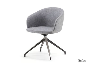 MILOS 03 - Trestle-based swivel chair with armrests _ Nahu