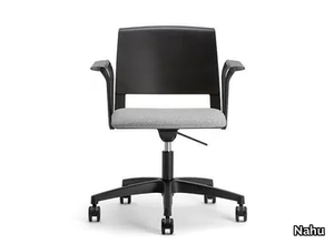 CLIO COVER 03 - Swivel plastic chair with 5-spoke base with armrests _ Nahu