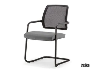 KOS AIR 01 BK - Cantilever chair with armrests _ Nahu