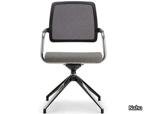 KOS AIR 04 - Trestle-based swivel chair with armrests _ Nahu